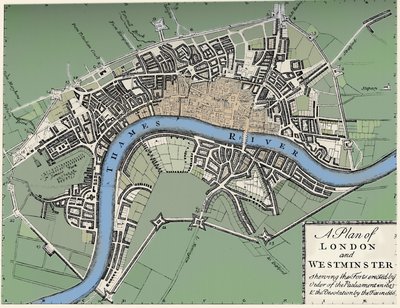 Piano di Londra e Westminster, 1749 1903 da Unbekannt