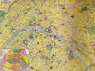 Piano di Parigi - Distretto centrale della Città della Luce, c1930s da Unbekannt