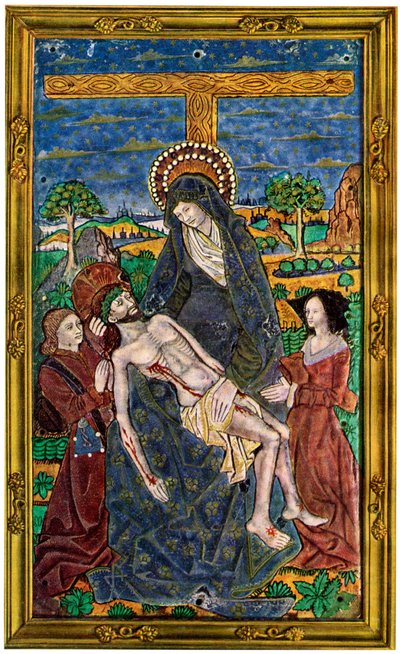 Placca, smalto su rame, XV secolo, 1931 da Unbekannt
