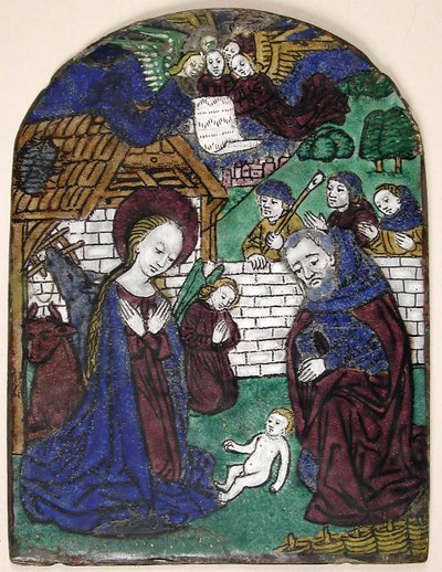 Placca con Adorazione dei pastori, francese, XV secolo da Unbekannt