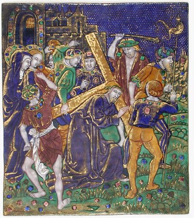 Placca con Cristo che porta la croce, francese, XVI secolo da Unbekannt