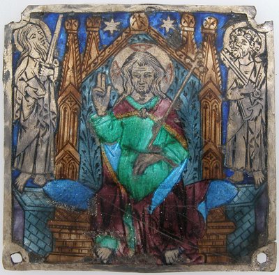 Placca con Cristo in Maestà, catalano, XIV secolo da Unbekannt