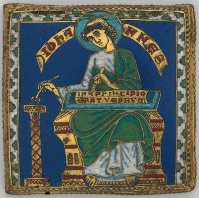 Placca con San Giovanni Evangelista, tedesca da Unbekannt