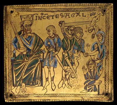 Placca con il massacro degli innocenti, tedesco, ca. 1150 da Unbekannt