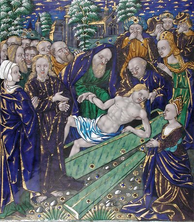 Placca con la Resurrezione di Lazzaro, francese, prima metà del XVI secolo da Unbekannt