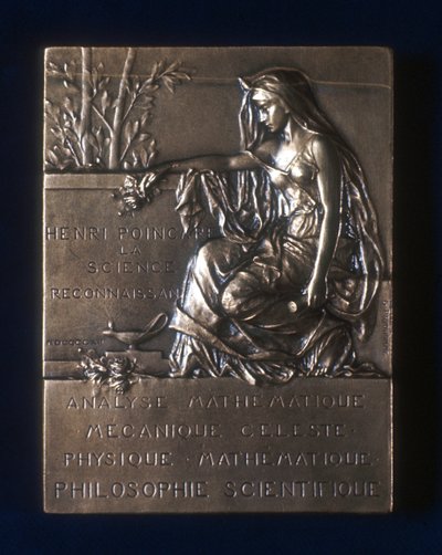 Plaquette commemorativa della morte di Henri Poincaré, matematico francese, 1912 da Unbekannt