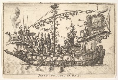 Tavola 18: Orfeo condotto da Bacco, dalla serie La magnificenza da Unbekannt