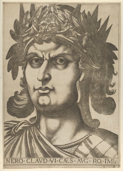 Piatto 6: Nerone con la testa leggermente girata a destra, da 