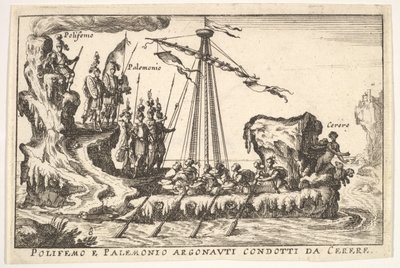 Tavola 8: Polifemo e Palemonio guidati da Cerere, 1664 da Unbekannt