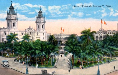 Plaza de Armas, Lima, Perù, inizio XX secolo da Unbekannt
