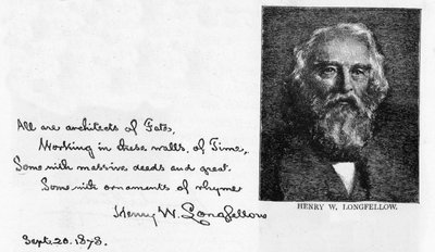 Poesia scritta da Henry Longfellow da Unbekannt