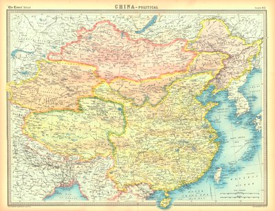 Mappa politica della Cina da Unbekannt