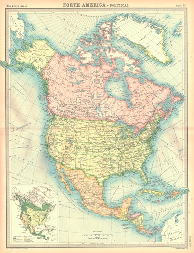 Mappa politica del Nord America da Unbekannt