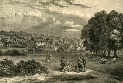 Pond Street, Hampstead, nel 1750, c1876 da Unbekannt
