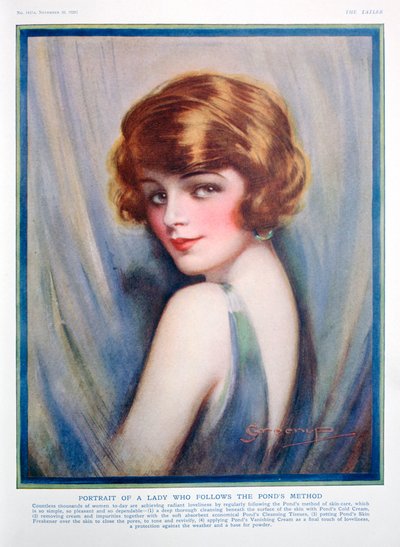 Pubblicità della crema Ponds, 1928 da Unbekannt