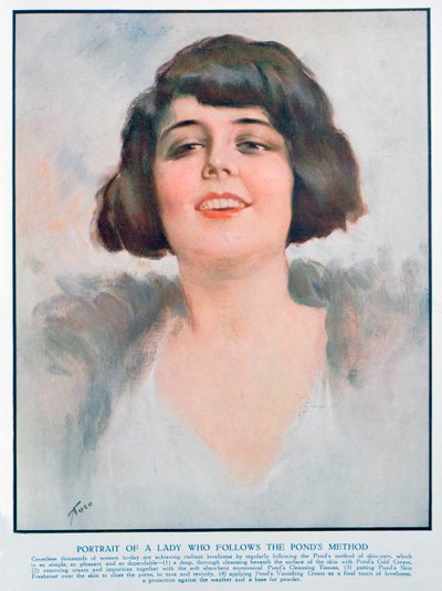 Pubblicità della crema Ponds, 1928 da Unbekannt