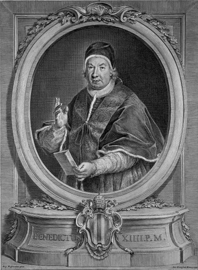 Papa Benedetto XIV (incisione) da Unbekannt