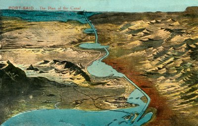 Port-Said - Il piano del canale, c1918-c1939 da Unbekannt