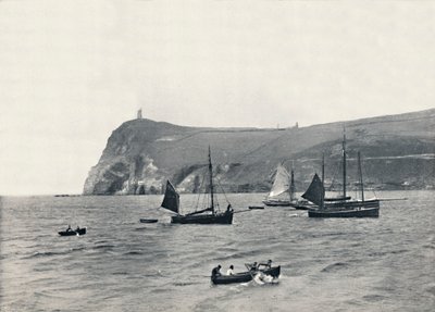 Port Erin - Bradda Head, con la Milner Tower, 1895 da Unbekannt