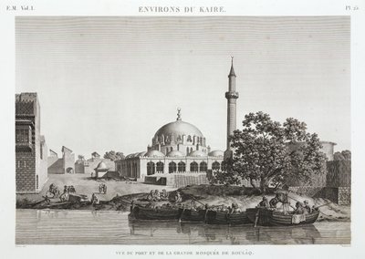 Porto e Grande Moschea di Boulaq, Il Cairo, Egitto, c.1798 da Unbekannt