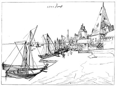 Porto di Anversa nel 1520 da Unbekannt