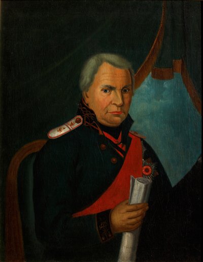 Ritratto di Alexander Semyonovich Shishkov 1754-1841, anni 1820 da Unbekannt