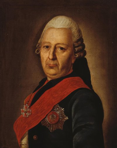 Ritratto di Alexey Mikhailovich Obrezkov 1718-1787, anni 1770 da Unbekannt