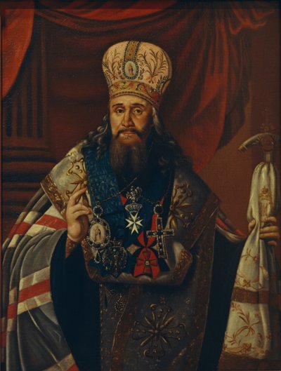 Ritratto di Ambrosius Podobedov, Metropolita di Novgorod e Pietroburgo 1742-1818, 1813 da Unbekannt