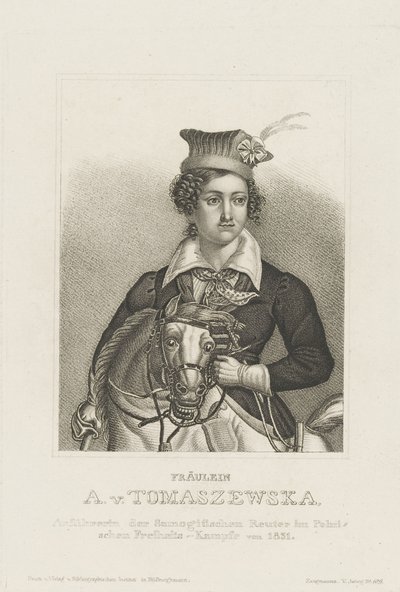 Ritratto di Antonina Tomaszewska 1814-1883, c. 1850 da Unbekannt