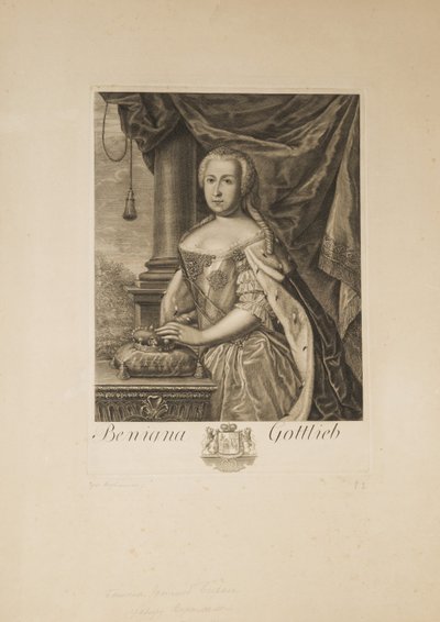 Ritratto di Benigna Gottlieb von Biron, 1703-1782, duchessa di Courland da Unbekannt