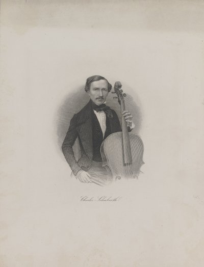 Ritratto di Carl Eduard Schuberth 1811-1863, c. 1850 da Unbekannt
