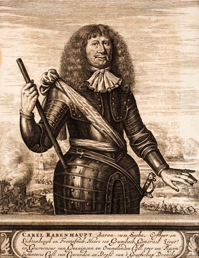 Ritratto di Carl von Rabenhaupt 1602-1675 Da: Schauplatz des Krieges da Unbekannt