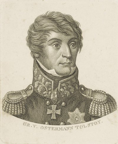 Ritratto del Conte Alexander Ivanovich Ostermann-Tolstoy 1772-1857, c. 1800 da Unbekannt