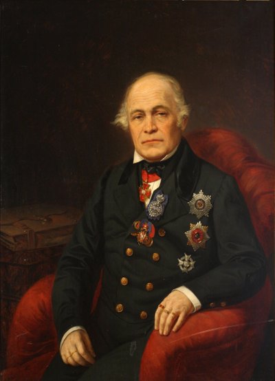 Ritratto del conte Dmitry Nikolayevich Bludov 1785-1864, metà del XIX secolo da Unbekannt