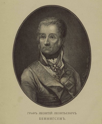 Ritratto del conte Levin Leonty August Theophil von Bennigsen 1745-1826 da Unbekannt