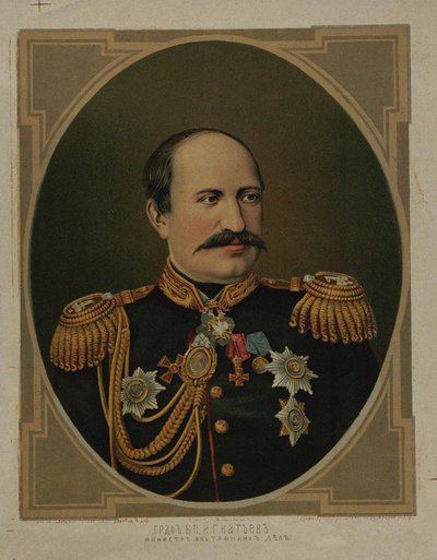 Ritratto del Conte Nikolay Pavlovich Ignatyev, fine XIX-inizio XX secolo da Unbekannt