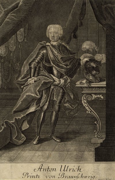 Ritratto del Duca Antonio Ulrico di Brunswick, 1714-1774, ca. 1700 da Unbekannt