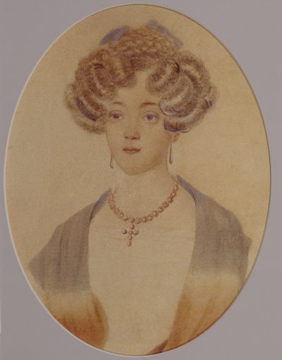 Ritratto di Ekaterina Nikolayevna Goncharova 1809-1843, fine anni 1820-inizio anni 1830 da Unbekannt