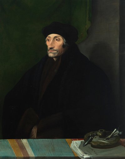 Ritratto di Erasmo da Rotterdam 1467-1536, XVI secolo da Unbekannt