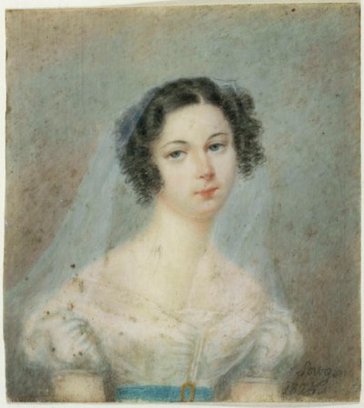 Ritratto di Ewelina Hanska, nata Rzewuska 1801-1882, 1820s da Unbekannt