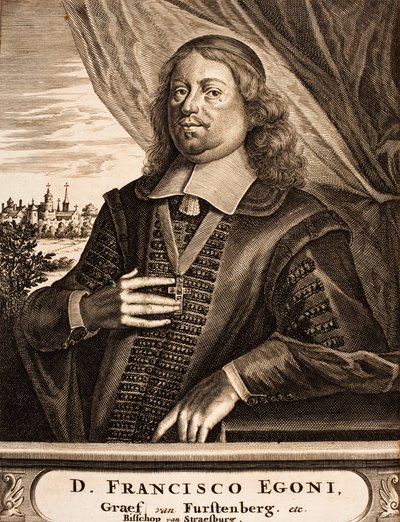Ritratto di Franz Egon von Fürstenberg-Heiligenberg 1626-1682, principe-vescovo di Strasburgo, 1675 da Unbekannt