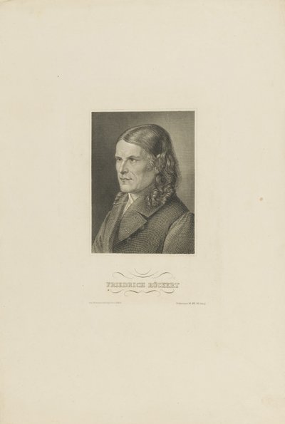 Ritratto di Friedrich Rückert 1788-1866, ca. 1845 da Unbekannt