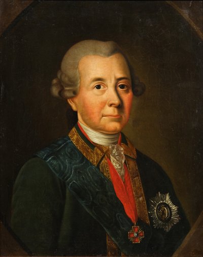Ritratto di Fyodor Ivanovich Wadkowski 1712-1783 da Unbekannt