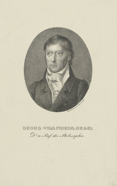 Ritratto di Georg Wilhelm Friedrich Hegel 1770-1831 da Unbekannt