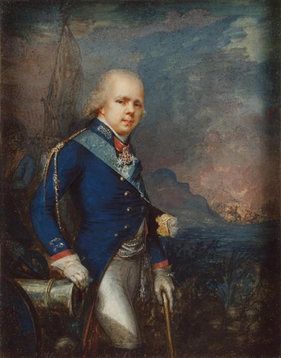 Ritratto del granduca Costantino Pavlovič di Russia 1779-1831 prima della battaglia di Novi, 1799 da Unbekannt