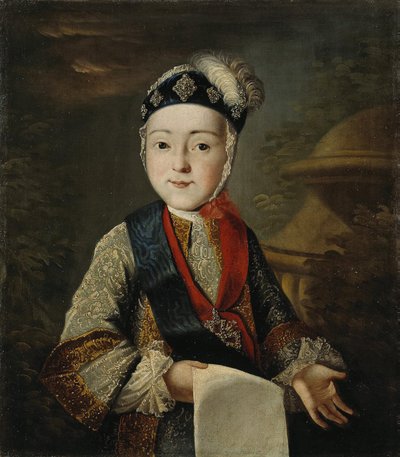 Ritratto del Granduca Pavel Petrovich 1754-1801 da bambino da Unbekannt