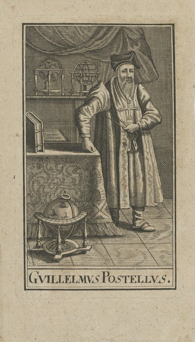 Ritratto di Guillaume Postel 1510-1581, prima del 1740 da Unbekannt