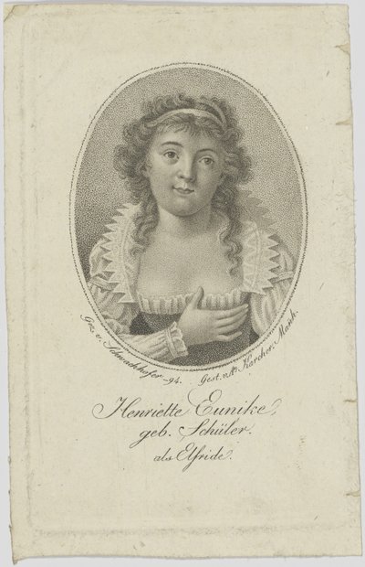 Ritratto di Henriette Hendel-Schütz, nata Schüle come Elfride da Unbekannt