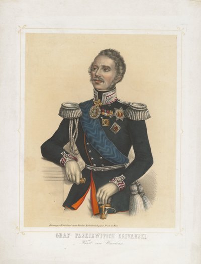 Ritratto di Ivan Fyodorovich Paskevich, Conte di Erivan, Viceré del Regno di Polonia da Unbekannt