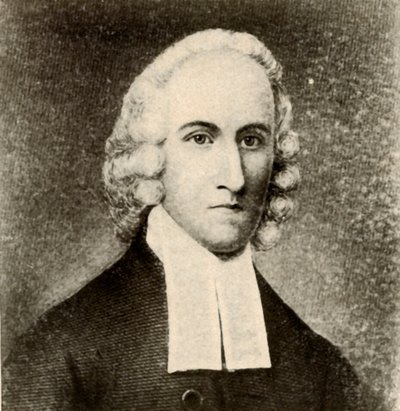 Ritratto di Jonathan Edwards, in abito semplice e bande di ministro presbiteriano da Unbekannt